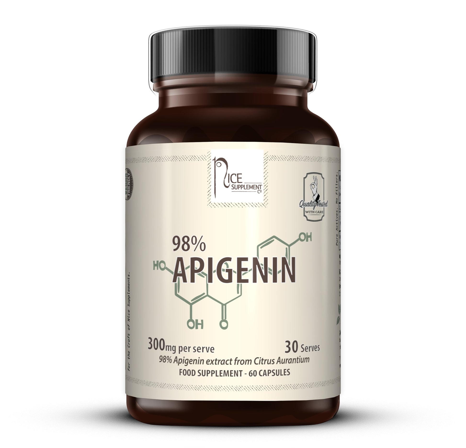 300mg Apigenin for sleep and stress - 30 Capsules - Product Image - Nice Supplement Co.