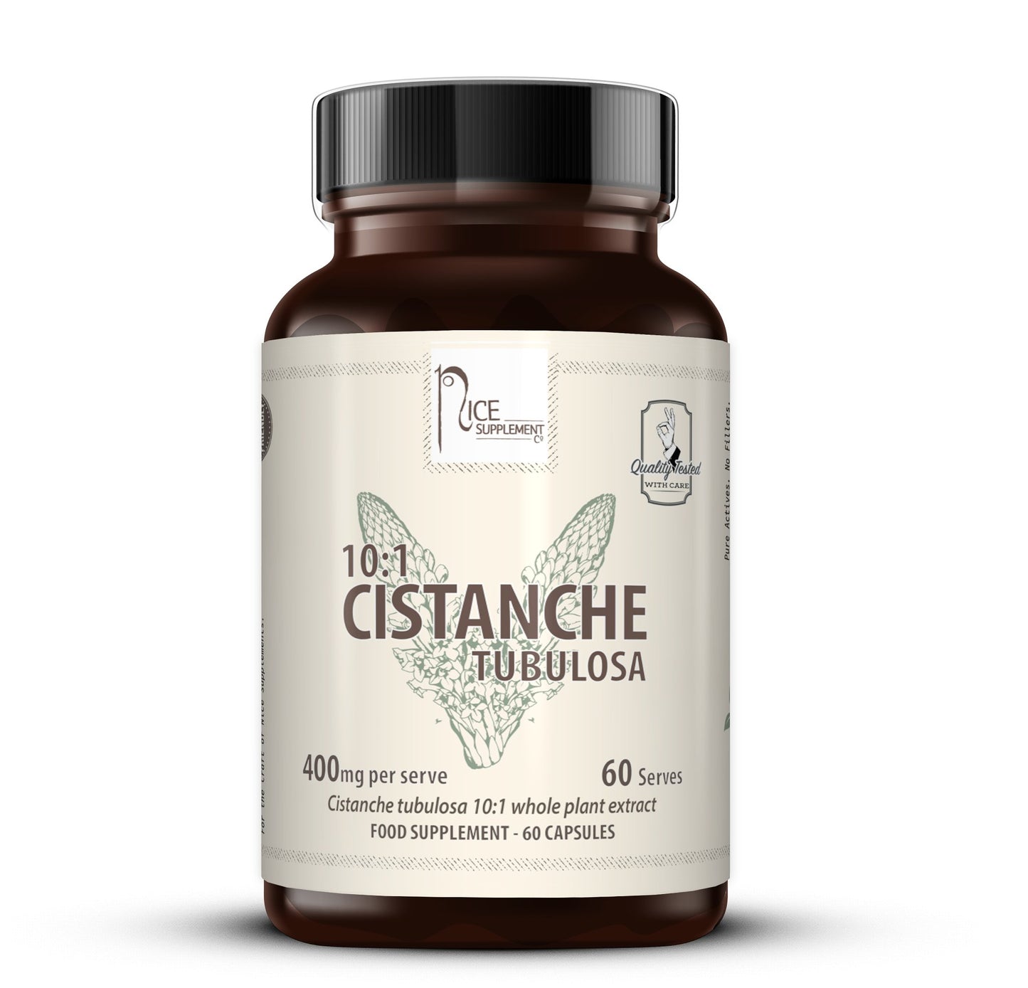 400mg Cistanche Tubulosa for Testosterone -  Product Render - Nice Supplement Co.